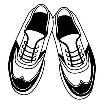 Two neatly drawn shoes are depicted with a classic design featuring laces and decorative detailing cutouts png