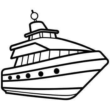 A black line drawing depicts a cruise ship cutouts png