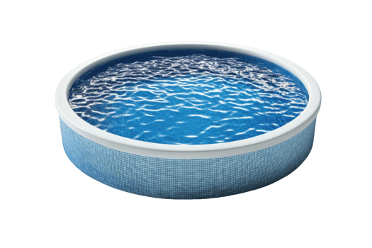 Round inflatable pool image, showcasi Misty Glow png