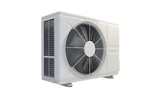 Air heat pump near pool house outdoors. png