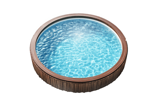 Round inflatable pool image, showcasi Misty Glaze png