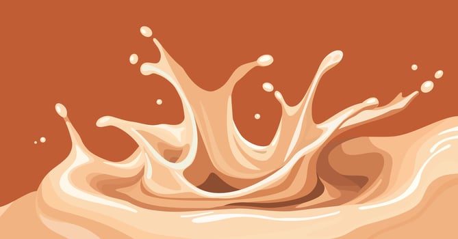 Milk chocolate. Chocolate background with milk splashes and drops. illustration vector