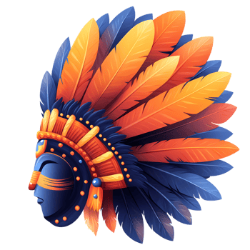 an indian headdress with feathers on it png