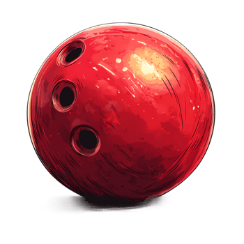 a red bowling ball on a transparent background png