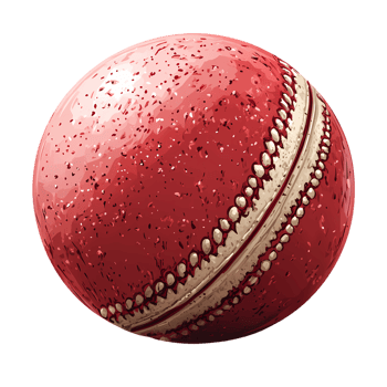 a red cricket ball on a transparent background png