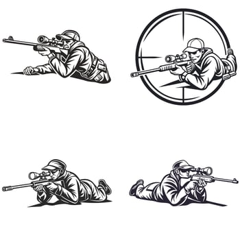 Precision Shooter on Mission Silhouette vector