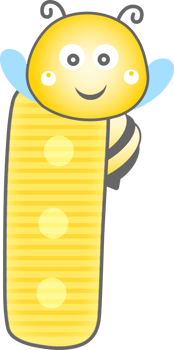 Cute Bee Animal, Letter I png