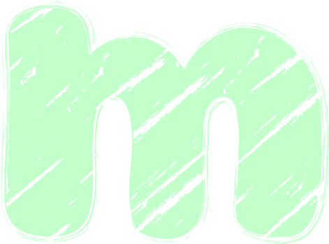 Pastel Hand drawn crayon, Letter m png