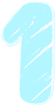 Pastel Hand drawn crayon, Number 1 png