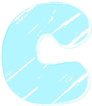 Pastel Hand drawn crayon, Letter c png