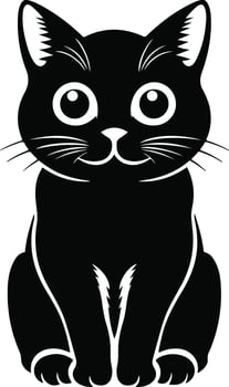Cat Paw Print Silhouette Art vector
