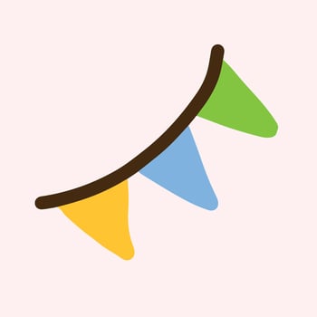 a party flag design vector