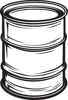 oil-barrel clean simple linear outline black illustration vector