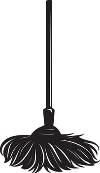 mop icon clean simple silhouette black illustration vector