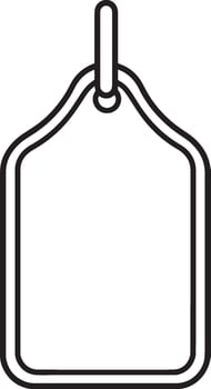 Clean and simple black linear outline of a price tag. vector