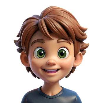 magnificent contemporary dramatic artistic Portrait of a curious child with wide, innocent eyes, messy brown hair, and a playful grin, lit by natural window light, in a candid, photographic style... png