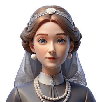 magnificent modern dramatic vintage An elegant Victorian lady with a lace veil, pearl necklace, and a melancholic expression, lit by soft gaslight, in a vintage photographic style professional... png