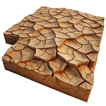 elegant abstract serene modern A cracked desert floor, dry earth texture, harsh sunlight genuine professional png
