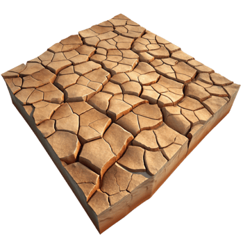 vibrant rustic elegant artistic A cracked desert floor, dry earth texture, harsh sunlight high quality 4K png