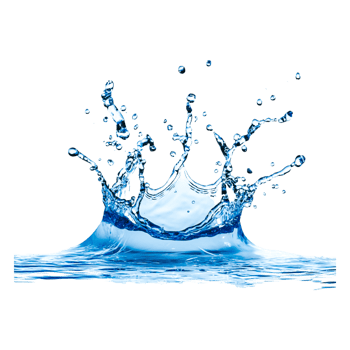 Splashing Water Droplets on Calm Surface with Clear Blue Tone png