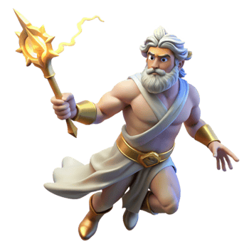 extraordinary vintage vibrant creative Zeus hurling a lightning bolt from the heavens, dynamic lighting, Romanticism style authentic high quality png