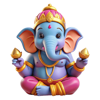 extraordinary rustic serene contemporary A powerful Ganesh, remover of obstacles, vibrant and colorful, Hindu art style authentic genuine png