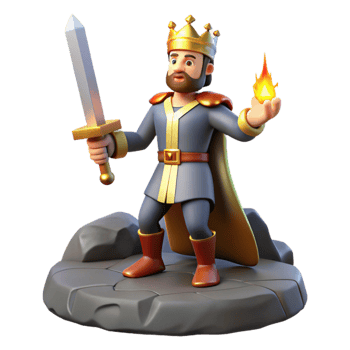 serene vintage impressive vintage King Arthur drawing Excalibur from the stone, heroic and dramatic lighting, medieval romance style professional 4K png