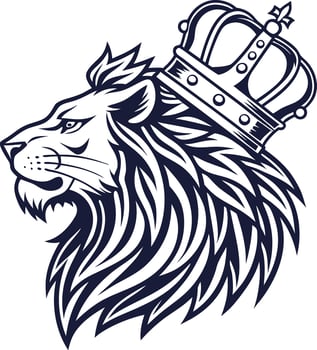 Lion with Crown Illustration vector