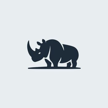 Minimalist Rhino Logo vector