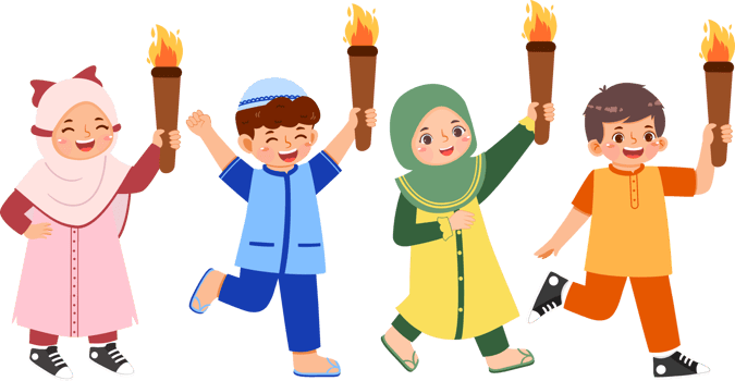 Children Holding Torch png