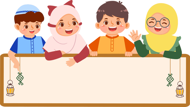 Muslim Children Holding Eid Blank Sign png