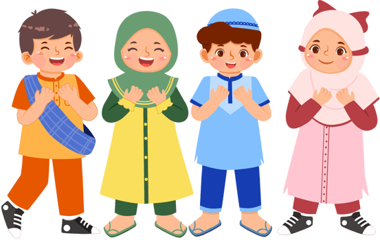 Muslim Children Prayer Together png