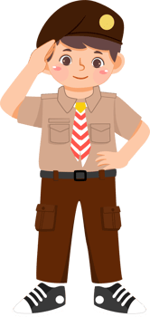 Scout boy Saluting png