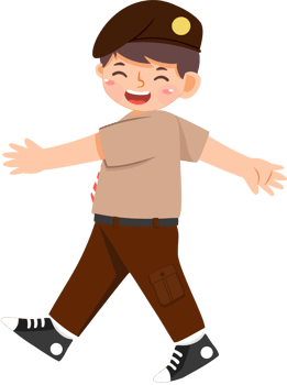 Happy scout boy png