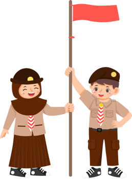 Scout Children Holding Flag png