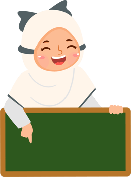 Hijab girl Holding blank sign png