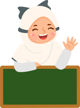 Hijab Girl Holding Board png