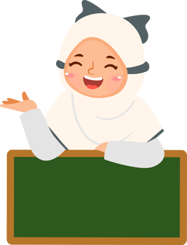 Cheerful Hijab Girl Holding Blank Sign png