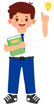 Schoolboy Junior High Student with Light Bulb png