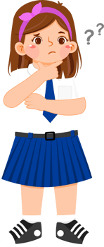 Schoolgirl Junior High Student Thinking png