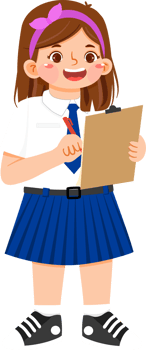 Schoolgirl Junior High Student Holding Clipboard png
