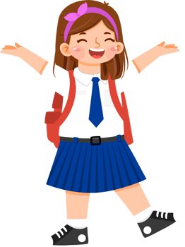 Cute Schoolgirl Junior High Student png