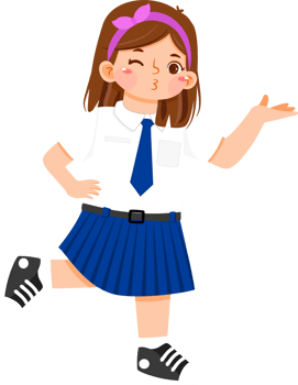 Schoolgirl Junior High Student Winking png