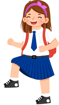 Cheerful Schoolgirl Junior High Student png