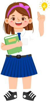 Schoolgirl Junior High Student with Light Bulb png