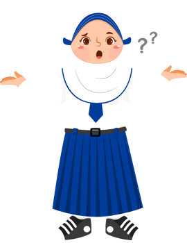 Hijab Girl Junior High School Student Confused png