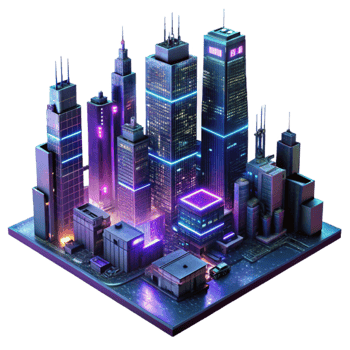 dramatic rustic stunning abstract A cyberpunk cityscape, towering neon-lit skyscrapers, flying vehicles, rainy night, gritty realism, professional genuine png