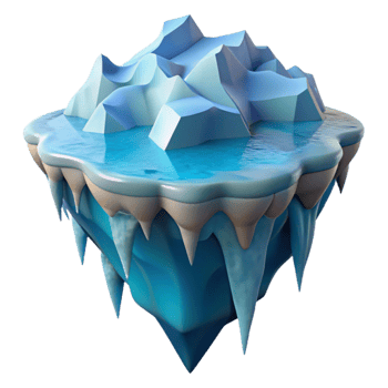 wonderful abstract elegant vintage A melting glacier calving into the ocean, cool lighting, documentary style authentic detailed png