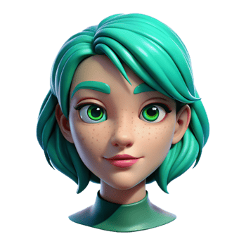 stunning modern dramatic artistic Portrait of a young woman with vibrant turquoise hair, freckles, and piercing green eyes, wearing a delicate silver filigree mask, lit by a single soft spotlight... png