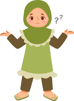 Hijab Girl Thinking png